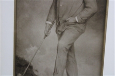 J. H. Taylor Signed Sepia Tone Print of J. H. Taylor - Wood Framed JSA ALOA