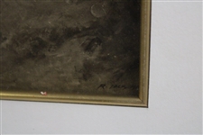 J. H. Taylor Signed Sepia Tone Print of J. H. Taylor - Wood Framed JSA ALOA