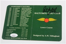 Phil Mickelson Signed Baltusrol Golf Club Official Scorecard w/Photo JSA #AB23482