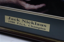 Jack Nicklaus Signed 1980 PGA Championship Color Photo - Framed JSA ALOA