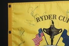 2008 European Team Signed Ryder Cup Flag - Framed JSA ALOA