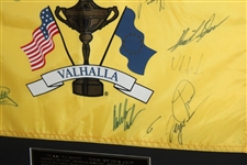 2008 European Team Signed Ryder Cup Flag - Framed JSA ALOA
