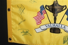 2008 European Team Signed Ryder Cup Flag - Framed JSA ALOA
