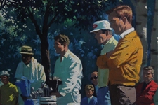 'A Golf Tournament 1950’s' Original Oil Painting On Canvas by Arthur Sarnoff