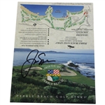 Jack Nicklaus Signed 2000 Uds Open Scorecard with Sitting on Fence Farewell Print JSA ALOA