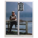 Jack Nicklaus Signed 2000 Uds Open Scorecard with Sitting on Fence Farewell Print JSA ALOA