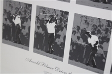 Arnold Palmer Signed 'Arnold Palmer Drives The Number 1 Green' 1960 US Open Print PSA LOA #Z02693