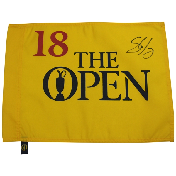 Shane Lowry Signed Undated The Open Flag JSA ALOA