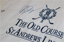 John Daly Signed The Old Course St. Andrews Links Embroidered Flag JSA ALOA