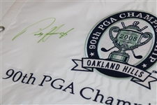 Padraig Harrington Signed 2008 PGA at Oakland Hills Embroidered Flag JSA ALOA