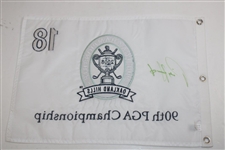 Padraig Harrington Signed 2008 PGA at Oakland Hills Embroidered Flag JSA ALOA