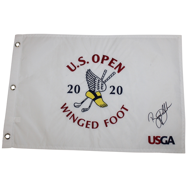 Bryson Dechambeau Signed 2020 US Open at Winged Foot Embroidered Flag JSA ALOA