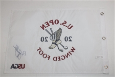 Bryson Dechambeau Signed 2020 US Open at Winged Foot Embroidered Flag JSA ALOA