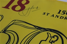 Cam Smith Signed 150th The Open Championship at St. Andrews Flag - 2022 JSA ALOA
