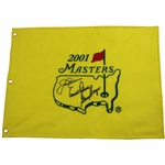 Big 3' Palmer, Nicklaus & Player Signed 2001 Masters Embroidered Flag JSA ALOA