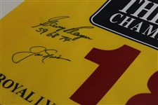 Jack Nicklaus & Gary Player Signed 2001 Open Championship at Royal Lytham Flag JSA ALOA
