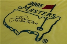 Jack Nicklaus Signed 2005 Masters Embroidered Flag w/Years Won JSA ALOA