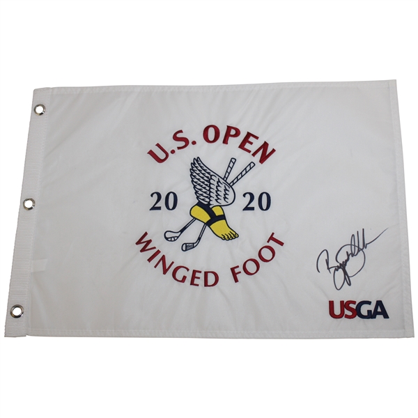 Bryson Dechambeau Signed 2020 US Open at Winged Foot Embroidered Flag JSA ALOA