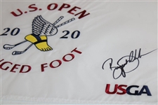 Bryson Dechambeau Signed 2020 US Open at Winged Foot Embroidered Flag JSA ALOA
