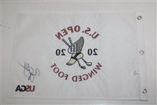 Bryson Dechambeau Signed 2020 US Open at Winged Foot Embroidered Flag JSA ALOA