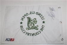 Matthew Fitzpatrick Signed 2022 US Open at The Country Club Embroidered Flag JSA ALOA