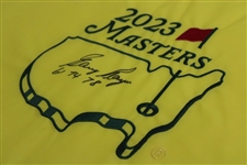 Gary Player Signed 2023 Masters Embroidered Flag w/'61, 74, & 78' JSA ALOA