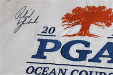 Phil Mickelson Signed 2021 PGA Championship at Kiawah Island Embroidered 'Blue' Flag JSA #YY65536