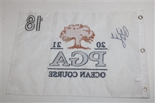 Phil Mickelson Signed 2021 PGA Championship at Kiawah Island Embroidered 'Blue' Flag JSA #YY65536