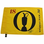 Brian Harmon Signed 2023 Open Championship At Royal Liverpool Flag JSA ALOA