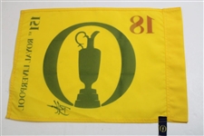 Brian Harmon Signed 2023 Open Championship At Royal Liverpool Flag JSA ALOA