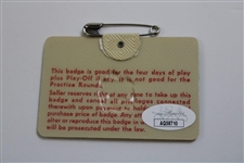 Gary Player Signed 1974 Masters SERIES Badge #24570 JSA #AQ58710