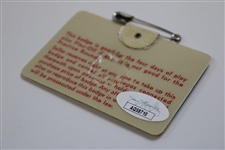 Gary Player Signed 1974 Masters SERIES Badge #24570 JSA #AQ58710