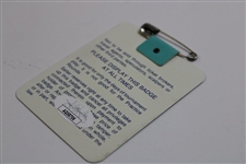 Nick Faldo Signed 1989 Masters SERIES Badge #A05938 JSA #AQ58706