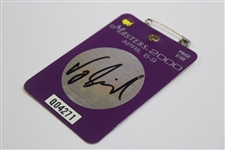 Vijay Singh Signed 2000 Masters SERIES Badge #Q04271 JSA #AQ58709