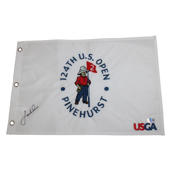 Jordan Spieth Signed 2024 US Open at Pinehurst No. 2 Flag JSA ALOA