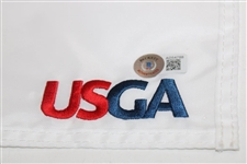 Jordan Spieth Signed 2024 US Open at Pinehurst No. 2 Flag JSA ALOA