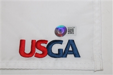 Ludvig Aberg Signed 2024 US Open at Pinehurst No. 2 Flag JSA ALOA