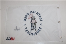 Ludvig Aberg Signed 2024 US Open at Pinehurst No. 2 Flag JSA ALOA