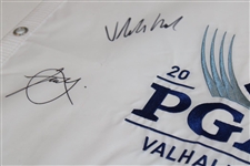 Xander Schauffle & Viktor Hovland Signed 2024 PGA Flag JSA ALOA