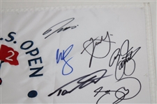 Champ Dechambeau & 2024 Field Signed US Open at Pinehurst No. 2 Flag JSA ALOA