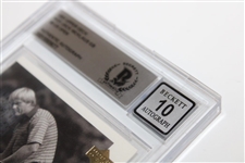 Jack Nicklaus Signed 2001 Ud Card Beckett 10 #00015869677
