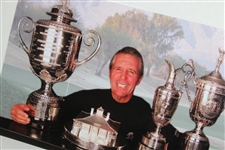 Gary Player Signed Grand Slam Trophy Panoramic Collage w/'Grand Slam' & Years JSA ALOA