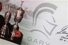 Gary Player Signed Grand Slam Trophy Panoramic Collage w/'Grand Slam' & Years JSA ALOA