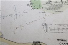 Bobby Jones Signed The Old Course St. Andrews Mackenzie Map - Only Known Example