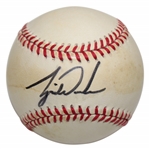 Tiger Woods Signed c.1996 Rawlings Official American League Baseball JSA FULL