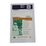 Jack Nicklaus Signed 2001 UD '1963' Masters Champion Card #107 PSA/DNA Auto Grade 8