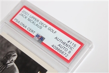 Jack Nicklaus Signed 2001 UD '1972' Masters Champion Card #115 PSA/DNA Auto Grade 9 
