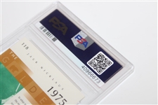 Jack Nicklaus Signed 2001 UD '1975' Masters Champion Card #118 PSA/DNA Auto Grade 8 