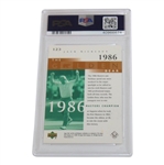 Jack Nicklaus Signed 2001 UD '1986' Masters Champion Card #123 PSA/DNA Auto Grade 8 