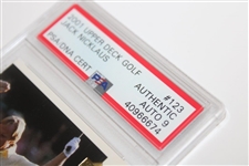 Jack Nicklaus Signed 2001 UD '1986' Masters Champion Card #123 PSA/DNA Auto Grade 8 